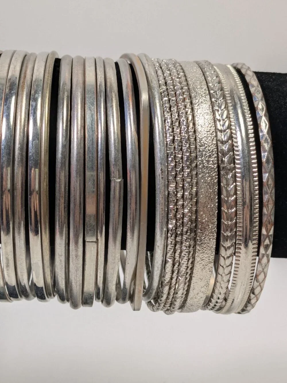 Thin Bangle Bracelet Lot 36 Fashion Jewelry Ready to Wear Variety Colors Texture